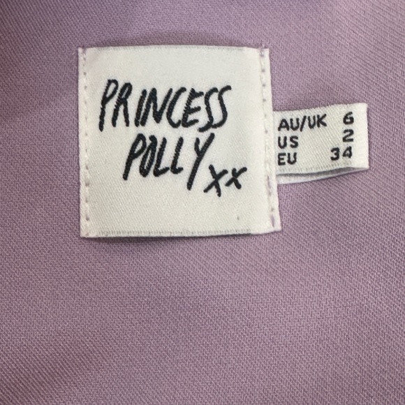 Princess Polly Lilac Crop Top Bralette Size 2 - Picture 4 of 4